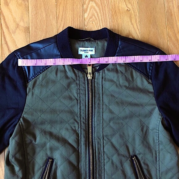 NWOT Celebrity Pink Black & Green Bomber Jacket - Picture 6 of 12
